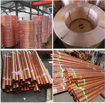 Le nickel de cuivre pur rouge de l'en cuivre 99% sifflent le prix de tubes de cuivre/tuyau 1/4 de 20mm 25mm