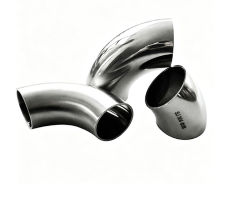 Polished 304 Stainless Steel Elbow, 90 Degree Butt Weld Fitting for Plumbing