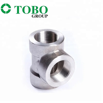 Fabrication forgée de garnitures de tuyau de la pièce en t SS316/304 d'acier allié dans la pièce en t filetée d'égal de soudure de prise d'acier inoxydable de la Chine