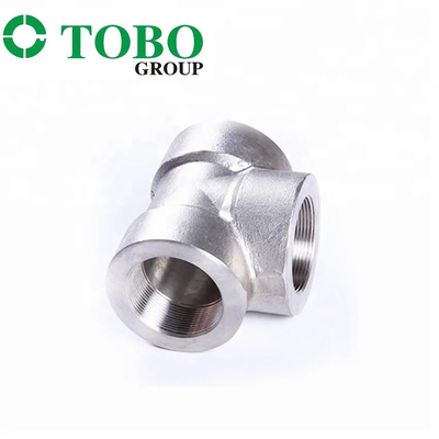 Fabrication forgée de garnitures de tuyau de la pièce en t SS316/304 d'acier allié dans la pièce en t filetée d'égal de soudure de prise d'acier inoxydable de la Chine