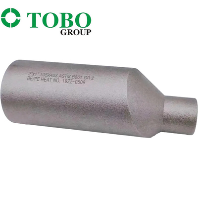 Acier allié titanique forgé ASTM B861 GR2 2" de garnitures de tuyau x 1" mamelon titanique de boutissoir d'alliage de SCH10S X SCH40S