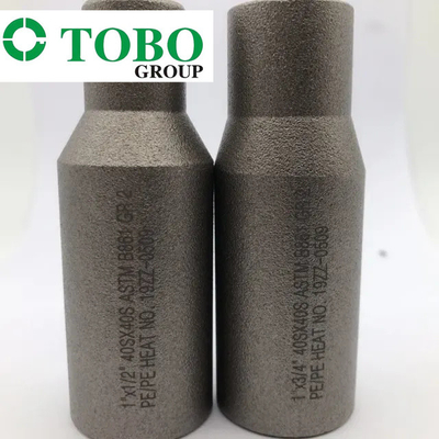 Acier allié titanique forgé ASTM B861 GR2 2" de garnitures de tuyau x 1" mamelon titanique de boutissoir d'alliage de SCH10S X SCH40S