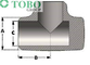 Les raccords pour tuyaux en acier métallique sont équivalents au tee DN 80 STD ASTM A335 WP5 en acier allié aux extrémités standard de bisel ASME B16.25