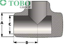 Pièce en t de haute qualité de coussin de TOBO - 4" Sch XH A/SA234 WPB sans couture