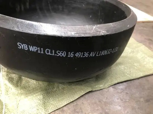 L'acier allié adaptant 10" le chapeau sans couture ASTM A234 WP11 du tuyau d'acier SCH80 a soudé le chapeau