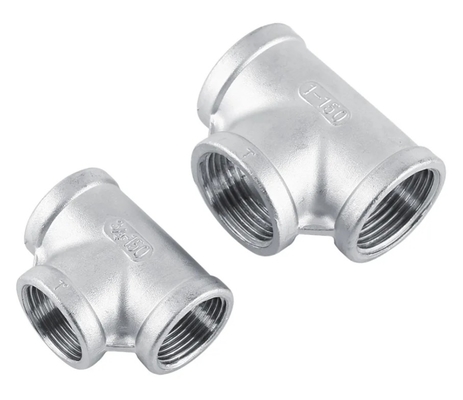 ASME B16.9 Tee fileté Tailles variables allant de NPS1/2 à 60" Livraison rapide Moyenne de commande réduite Matériau personnalisable par exemple acier au carbone acier inoxydable