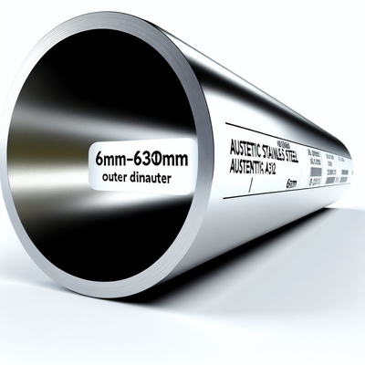 Pipe en acier inoxydable austénitique de diamètre extérieur de 6 mm à 630 mm avec traitement standard et de recuit ASTM A312