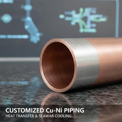 Tube en cuivre-nickel à épaisseur de paroi personnalisée pour les systèmes de transfert de chaleur et les applications de refroidissement à l'eau de mer