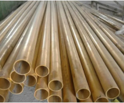 Tubes en laiton UNS C-27200 rouges. 9,52 x 0,70mm semi-durs selon ASTM B-135 sur des barres de 5,800mm