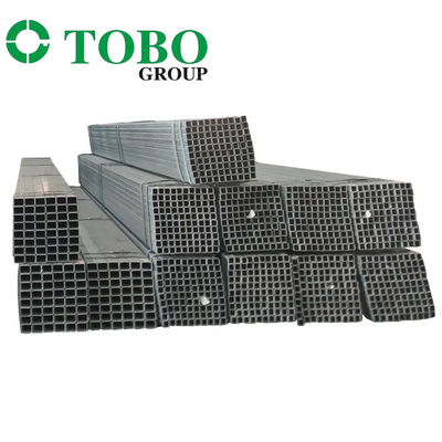 Promotions Q235 Tube de tuyau carré en fer métallique rectangulaire en acier recouvert de zinc