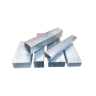 Tuyau carré enduit galvanisé de section de zinc de tuyau d'acier pour le petit prix de construction