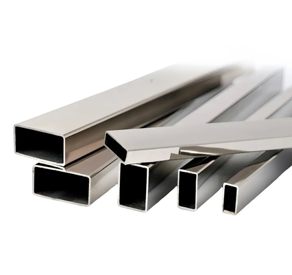 201 304 420 tuyaux carrés d'acier inoxydable ont soudé le miroir sans couture de tuyau de rectangle polonais