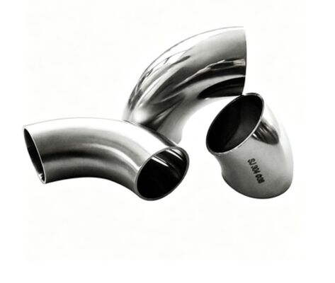 Coude en acier inoxydable 304 poli, soudage à 90 degrés pour la plomberie