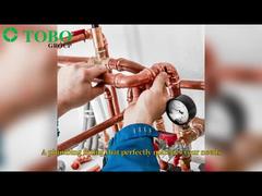 Affichage vidéo du coude en cuivre