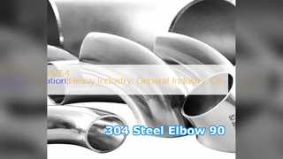 Coude en acier inoxydable 304, raccord BW à 90 degrés
