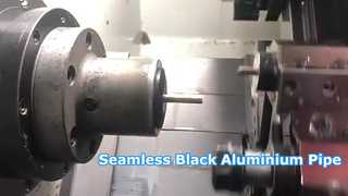 Tuyau en aluminium noir sans couture, haute précision